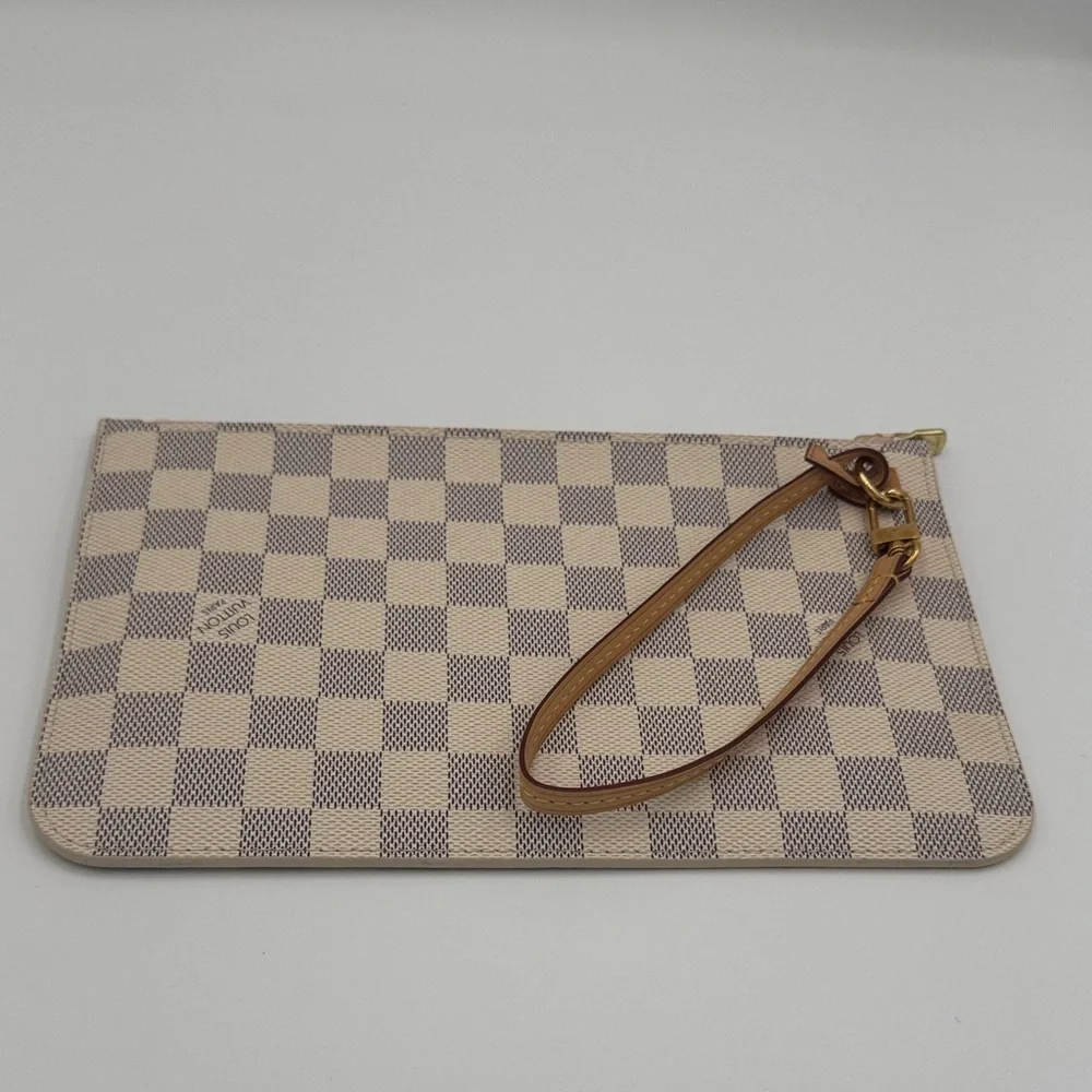 Louis Vuitton Damier Azur Neverfull Pouch / Wristlet